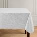 House of Hampton® Camile Floral Scroll Damask Pattern Vinyl Indoor/Outdoor Tablecloth Plastic/Vinyl in Gray/White | 102 W x 60 D in | Wayfair