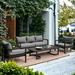 Latitude Run® Rajina 4 Piece Sofa Seating Group w/ Cushions Metal in Gray | 23.8 H x 70.8 W x 31.5 D in | Outdoor Furniture | Wayfair