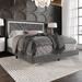 Mercer41 Soufian Low Profile Standard Bed Upholstered/Velvet, Metal in Gray | 47.6753 H x 43.5382 W x 80.5753 D in | Wayfair