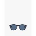 Polo Ralph Lauren Women's Round Injected Mens Sunglasses SHINY NAVY BLUE Silver