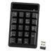 walmeck 2.4Ghz Wireless Numeric Keypad Mechanical Feel Number Pad Keyboard 19 Keys w/ USB Receiver Water-proof for Laptop Desktop PC Notebook Black