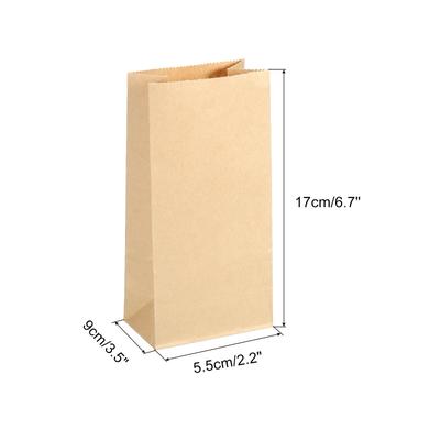 Paper Bags White Paper Grocery Bag 1lb 3.54x6.7x2.16-in 70g, Pack of 100