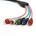 Component Video Cable with Audio (6FT RCA- 5 Cable Supports 1080i) - Compatible with DVD Players VCR