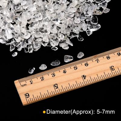 100g/0.22lb 5-7mm Natural Crystal Quartz Tumbled Chips Decoration Stone, White