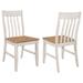 Coaster Furniture Kirby Slat Back Side Chair (Set of 2) Natural and Rustic Off White - 17.75" x 20.75" x 35.50"