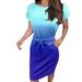 Spring Dresses For Women 2023 Striped Short Sleeve T Shirt Tie Waist With Pockets Plus Size Dress For Women With Pockets