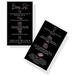 Boutique Marketing LLC Brow Tint Aftercare Card 50 Pack 2x3.5 inch Business Cards Matte Black with Rosey Pink Design