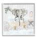 Stupell Fun Elephant Bubble Bath Tub Animals & Insects Painting White Framed Art Print Wall Art