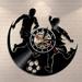 Soccer Sports Game Boy Room Wall Clock Soccer Vinyl Record Wall Clock Football Players Home Decorations Vinyl Record Wall Art