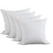 18 x 18 Throw Pillow Inserts - 4-PACK Pillow Insert Poly-Cotton Shell with Siliconized Fiber Filling - Square Form Decorative for Couch Bed Inserts Made in USA 18 x 18 inch