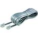 Phone Line Cord 15-Feet Silver Landline Telephone Accessory (46615)