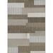 Couristan 2.25 x 7.75 Brown and Beige Contemporary Rectangular Outdoor Area Throw Runner