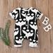 Herrnalise Newborn Infant Baby Girl Clothes Cotton Linen Rompers Newborn Infant Baby Girls Boys Short Sleeve Cartoon Bodysuit Romper Jumpsuit