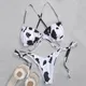 Maillot de bain imprimé Camouflage pour femmes ensemble Bikini Push-up sans armatures taille