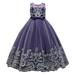 Flower Girl Dress Lace Dress For Kids Wedding Bridesmaid Pageant Party Formal Long Maxi Gown Big First Birthday Dance Prom Sequin Bowknot Puffy Tulle Dresses Party Dresses