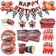 Assiettes en papier McQueen Cars fournitures de fête d'anniversaire cadeaux pour enfants cadeaux