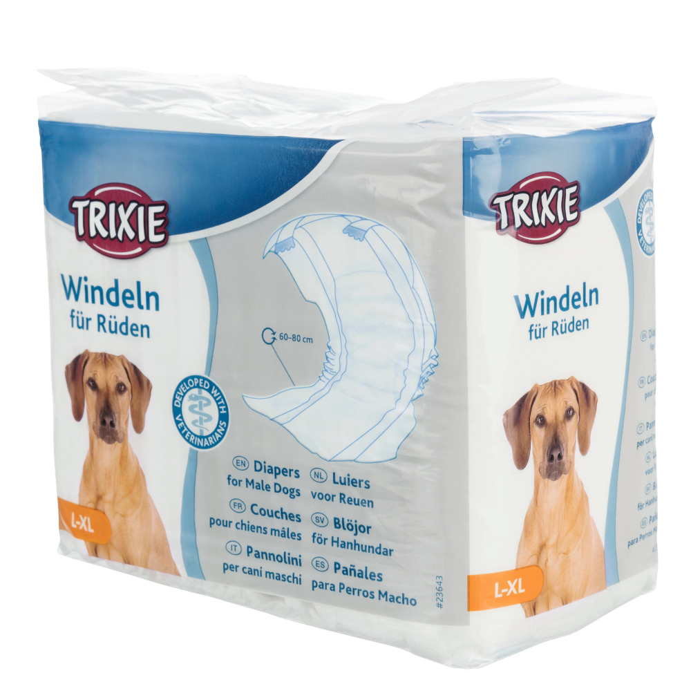 Trixie Nappies for Male Dogs - Size L-XL: 60-80cm