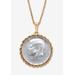 Men's Big & Tall Genuine Half Dollar Pendant Necklace In Yellow Goldtone by PalmBeach Jewelry in 2014