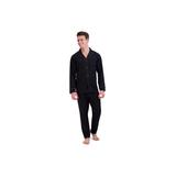 Men's Big & Tall Knit Pajama Set Pajamas by Hanes in Black (Size 2XL)