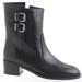 J. Crew Shoes | J. Crew Dean Midshaft Black Leather Silver Buckle Ankle Boots Size 8 Women’s | Color: Black/Silver | Size: 8