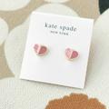 Kate Spade Jewelry | Kate Spade | Heritage Spade Heart | Gold Pink Stud Earrings | Color: Gold | Size: Os
