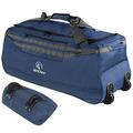 REDCAMP Foldable Duffle Bag with Wheels, 1680D Oxford Collapsible Large Duffel Bag with Rollers for Camping Travel Gear, 140l Navy, Traveling