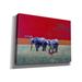 Bungalow Rose Elephants w/ Sky - Wrapped Canvas Print Canvas in Red | 12 H x 16 W x 0.75 D in | Wayfair 5E70666DB61C44ECBD0D802C7AF86724