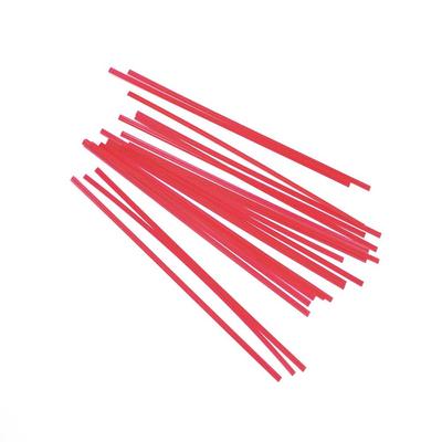 LK Packaging M8PAR 8" Red Paper Covered Bag Twist-Tie