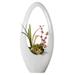 Modern Decorative White Oval Centerpiece Vase Wedding Flower Stand Holder for Living Room Entryway or Dining Room 40