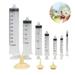 Meidiya 2 Set Pet Syringe Pet Nursing Kits Anti-choke Pet Pill Shooter Dispenser Pet Feeding Silicone Nipple with Syringes for Puppy Dog Cat or Other Pets