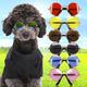 Visland Small Pet Sunglasses Retro Dog Sunglasses Round Metal Puppy Sunglasses Cosplay Glasses Photo Props Eyewear for Cats and Small Dogs
