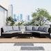 5 Pieces All-Weather Brown Rattan Wicker Sofa Set Outdoor Patio Sectional Furniture Set