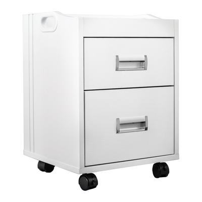 Alera Pedi Cart Pedicart Drawer Trolley for Pedicure Chair Spa Nail Salon, White - N/A