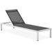 Patio Aluminum Lounge Chair Metal Frame Stationary Chaise Lounge