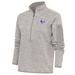 Women's Antigua Oatmeal Delaware Blue Coats Fortune Half-Zip Pullover Jacket