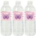 Big Dot of Happiness Beautiful Butterfly - Floral Baby Shower or Birthday Party Water Bottle Sticker Labels - Set of 20