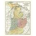 Ohio Michigan Indiana Kentucky - Mitchell 1869 Poster Print by Mitchell Mitchell (18 x 24) # USOH0004