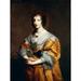 Queen Henrietta Maria. /N(1609-69) Queen Consort Of England 1624-42. Canvas C1632-35 After Anthony Van Dyck. Poster Print by (18 x 24)