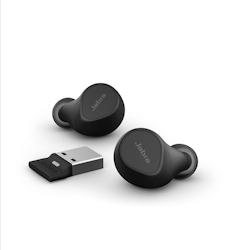 Jabra Evolve2 Buds USB-A MS Wireless In-Ear-Kopfhoerer Wireless Charging Pad schw Image
