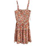 Jessica Simpson Dresses | Jessica Simpson Floral Print Mini Sun Dress-Pink Print- Size Xs | Color: Red/Yellow | Size: Xs