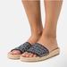 Tory Burch Shoes | New! Tory Burch Black Ribbon Herringbone Espadrilles Slip On Sandals Heels 6 | Color: Black/Tan | Size: 6