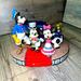 Disney Art | Disney Ceramic Goofy, Mickey, Minnie Mouse Standing By Classic Car On Red Carpet | Color: Blue/Red | Size: Os