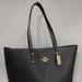 Coach Bags | Coach Town Tote Bag Black Leather 72673 Gold Hang Tag Nwt | Color: Black/Gold | Size: Large