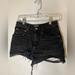 Zara Shorts | Distressed / Ripped Black Zara Jean Shorts Size 6 | Color: Black | Size: 6