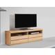 Lowboard WOLTRA "OSLO" Sideboards Gr. B/H/T: 160 cm x 48 cm x 35 cm, 2, beige (kernbuche) Lowboards Breite ca. 160 cm, Teilmassiv