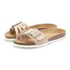 Pantolette ELBSAND "Sandale", Damen, Gr. 37, beige, Obermaterial: 100% Rindsleder. Decksohle: 100% Rindsleder. Laufsohle: 100% Synthetik, unifarben, casual, Schuhe, Mule, offener Schuh aus Leder mit weichem Komfortkorkfußbett