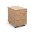 Cantero Home Office Mobile Pedestal, 3 Drawers, Beech, Express Delivery