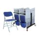 Upholstered Folding Office Chair Bundle Deal (28 Office Chairs & 1 Trolley), Charcoal