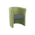 Meli Reception Tub Chair, Elapse Grey Seat/Endurance Green Back