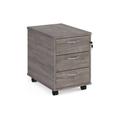 All Grey Oak Mobile Office Pedestal, 3 Drawer - 43wx60dx57h (cm), Express Delivery